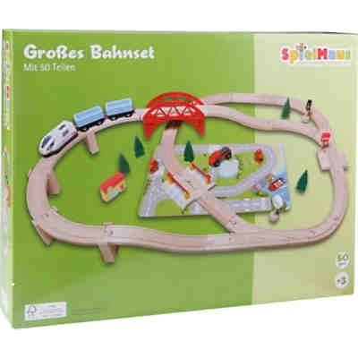SpielMaus Holz Eisenbahn-Spielset 50-tlg.