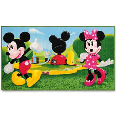Kinderteppich Mickey und Minnie Mouse, Clubhaus, 80 x 140 cm