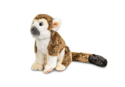 Uni-Toys Neuware Affe Totenkopfäffchen mit Baby auf dem Rücken  ca 18cm groß 