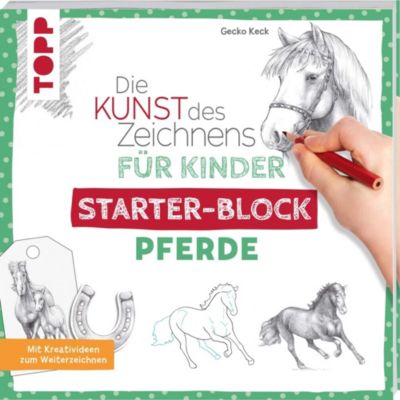 Image of Buch - Die Kunst des Zeichnens Kinder Starter-Block - Pferde Kinder