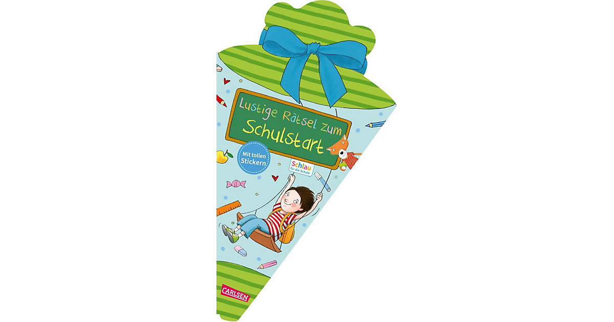 Spielzeug: Carlsen Verlag Buch - Schlau die Schule: Lustige Rätsel zum Schulstart mit Stickern Kinder