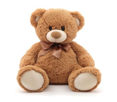 Teddybär 56 cm groß mit Schleife Hellbraun Kuscheltier Teddy Kuschelbär Bär 
