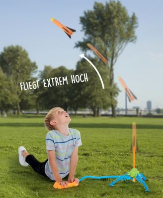 erreicht bis 10 m Höhe Schaumstoff-Rakete Kinder-Spielzeug für draussen 