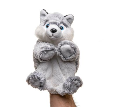 Plüsch Hund Plüschtier mit Pullover ca 24cm weiss 