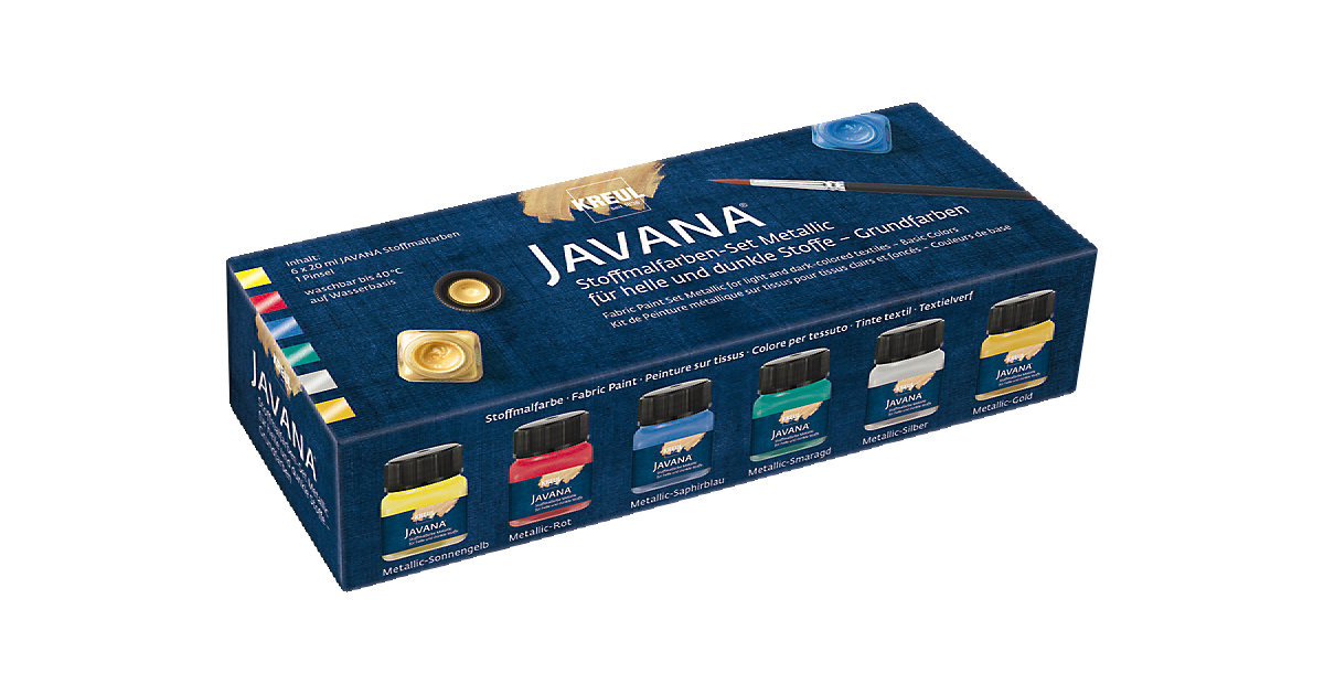 Javana Stoffmalfarben-Set Metallic