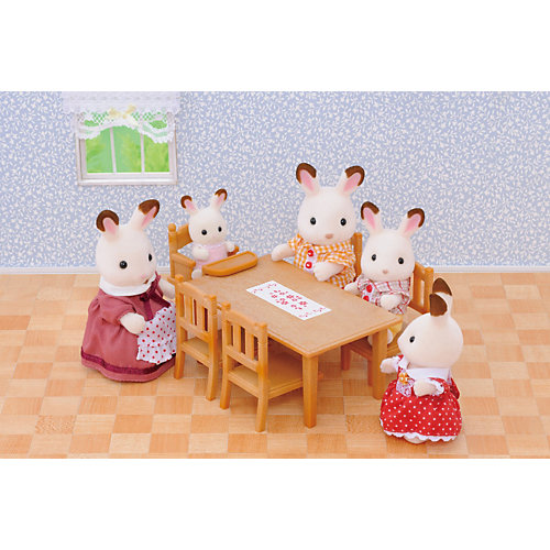 Набор "Обеденный стол с 5 стульями" Sylvanian Families от Эпоха Чудес