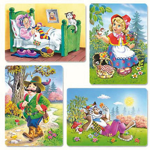Набор пазлов "Красная Шапочка", 8*12*15*20 деталей, Castorland от Castorland