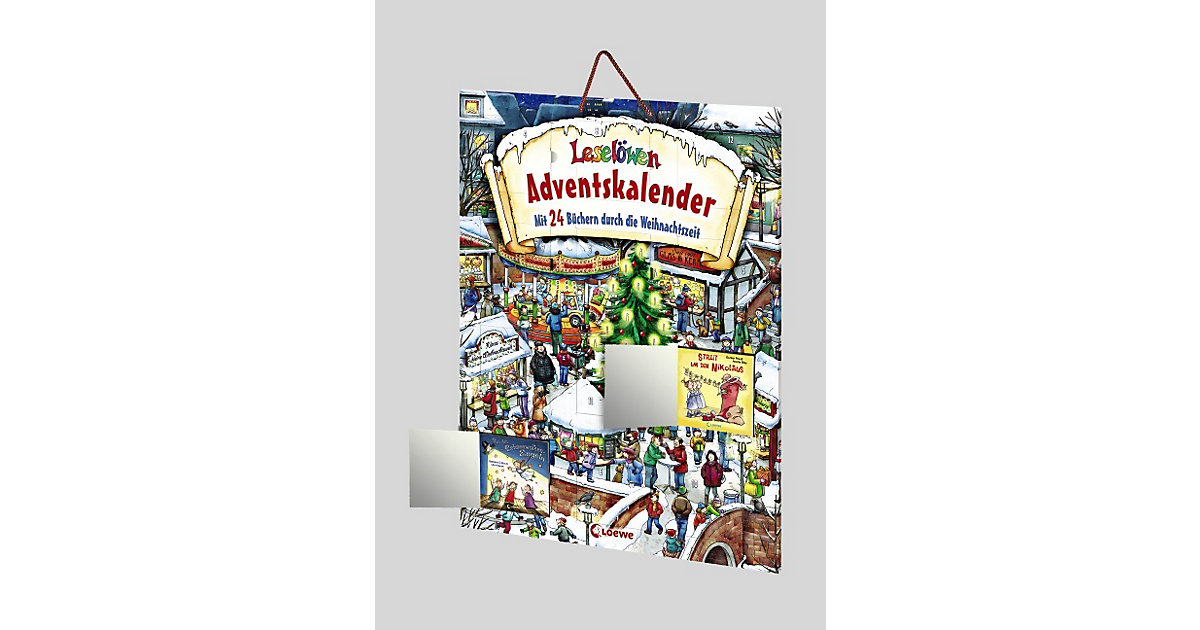 : Loewe Verlag Buch - Leselöwen-Adventskalender, mit 24 Mini-Büchern