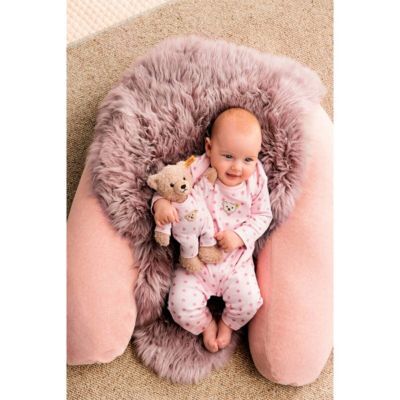 Neu Plüsch Steiff Knopf im Ohr Teddybär Junge Baby mit Schlafanzug 25 cm 