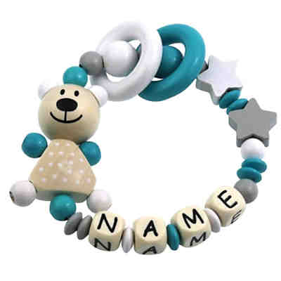 Greifling Teddybär Sterne personalisiert mit Namen