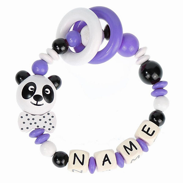 Greifling Panda personalisiert mit Namen