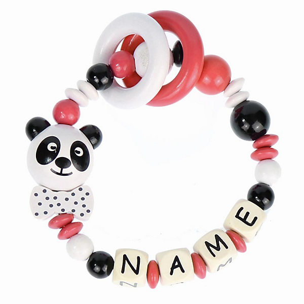 Greifling Panda personalisiert mit Namen