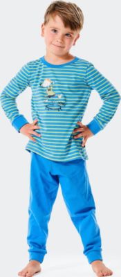 Schiesser Jungen Schlafanzug Pyjama  graublau Gr 152 S  NEU UVP 32,95 