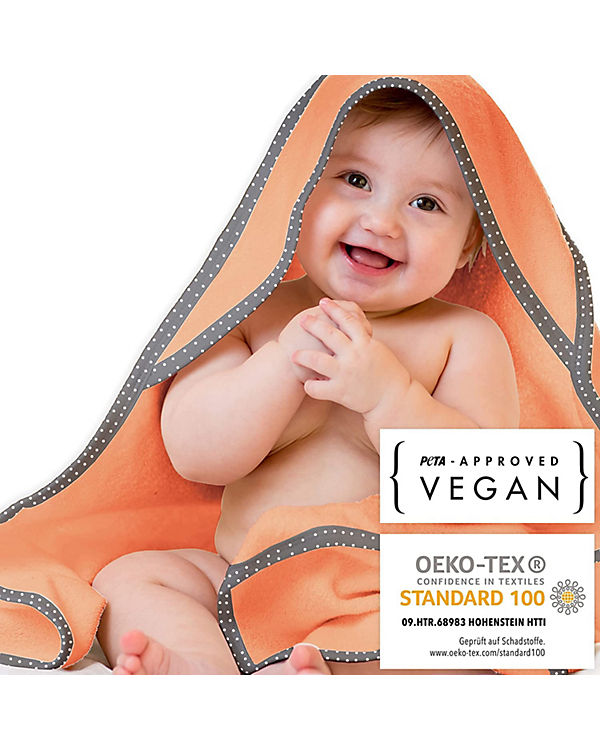 Rosa Kindsgut Kapuzenhandtuch Hase aus 100% OEKO-TEX®-zertifizierter Baumwolle kuschelig weich für Babys und Kleinkinder ideal für zuhause oder unterwegs 