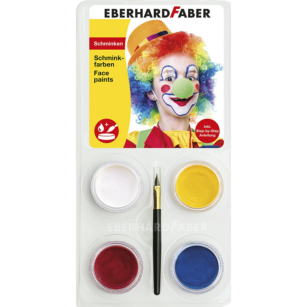 Eberhard Faber Schminkset Clown 5-tlg. inkl. Pinsel