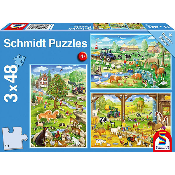 Puzzle 3x48T Bauernhof
