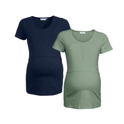 2HEARTS Umstands und Still-Shirt Cosy & Wild/schickes Oberteil für die Schwangerschaft und Stillzeit