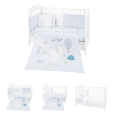 140x70 cm mit Kinderbett Schutz 5-teiliges Baby Bettwäsche Set 120x60 