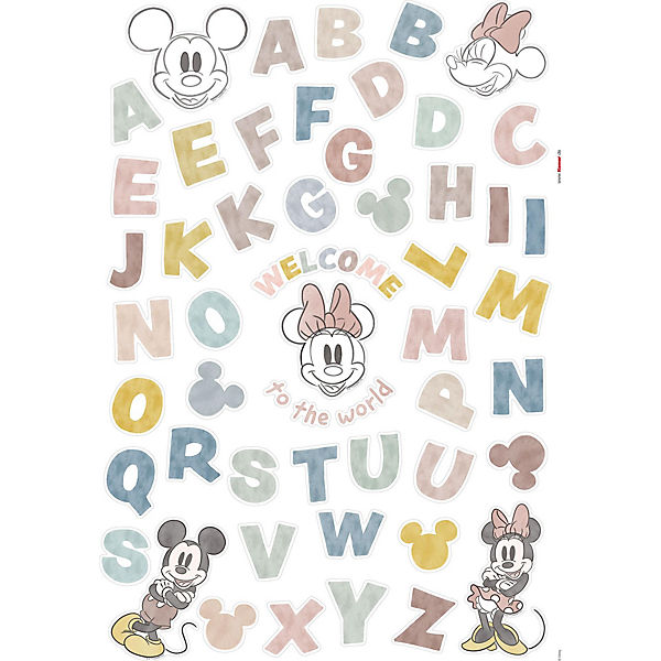 Wandtattoo "Mickey Alphabet"