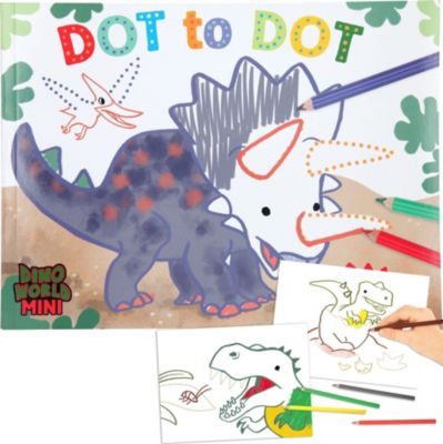 Image of Buch - Dino World Punkt zu Punkt Malbuch MINI DINO
