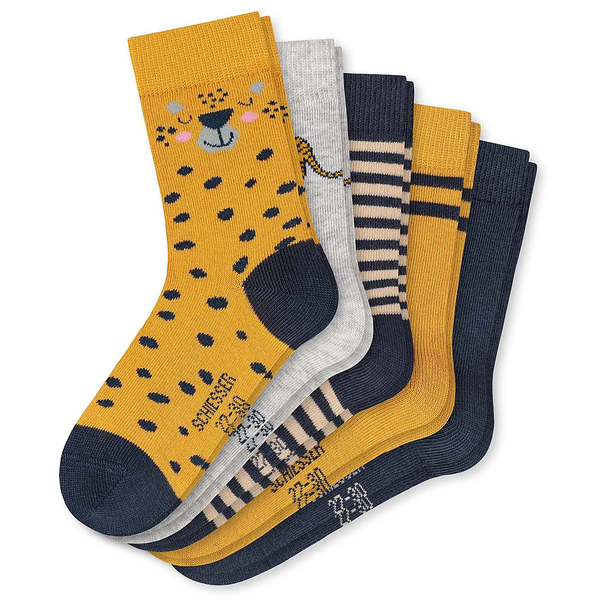 SCHIESSER Kindersocken Jungen 5er Pack Tiger Socken für Jungen
