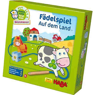 HABA 5580 Meine erste Spielwelt - Bauernhof Fädelspiel Auf dem Land