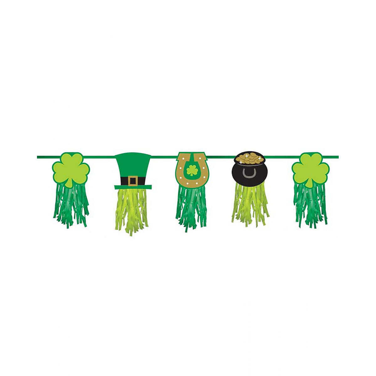 Party-Girlande mit Glückssymbolen für St. Patricks Day | 2 43 m Partydeko