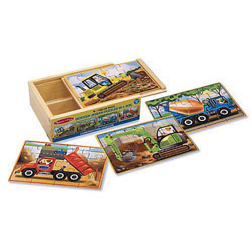 Деревянные пазлы "Строительство", Melissa & Doug