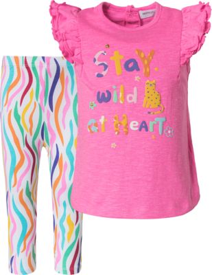 MINOTI Baby Set T-Shirt + Leggings SLUB FRILL T für Mädchen