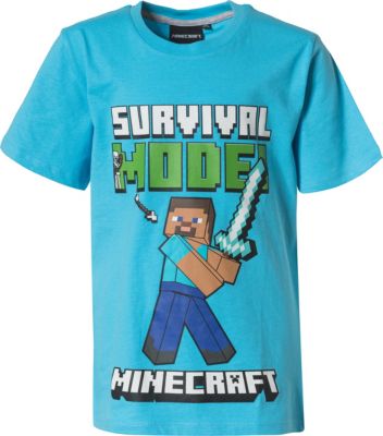 Minecraft Jungen Schwarz T-Shirt