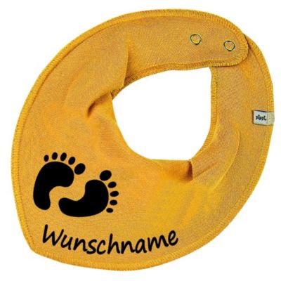 Elefantasie HALSTUCH Babyfüße mit Namen oder Text personalisiert für Baby oder Kind verschiedene Ausführungen