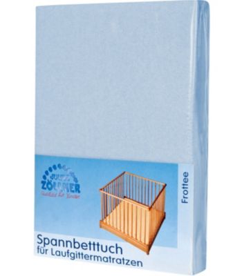 Träumeland Spannbetttuch für Laufgitter Jersey hellblau 100x100 2er Pack NEU 