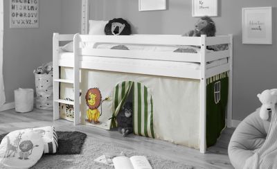 Vorhang Bettvorhang Stoff Safari Dschungel für Hochbett Spielbett Kinderzimmer 