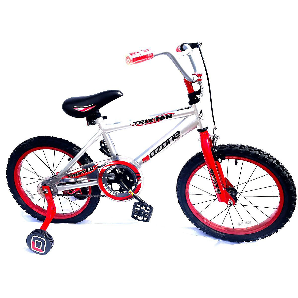 Ty-Trade 18 Zoll Kinderfahrrad mit Rücktrittbremse Trixer Silber Rot Ty-Trade 18 Zoll Kinderfahrrad mit Rücktrittbremse Trixer Silber Rot