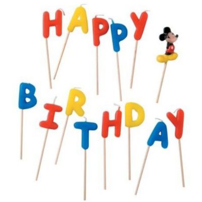 Procos Свечи-буквы "Микки Маус Happy Birthday"