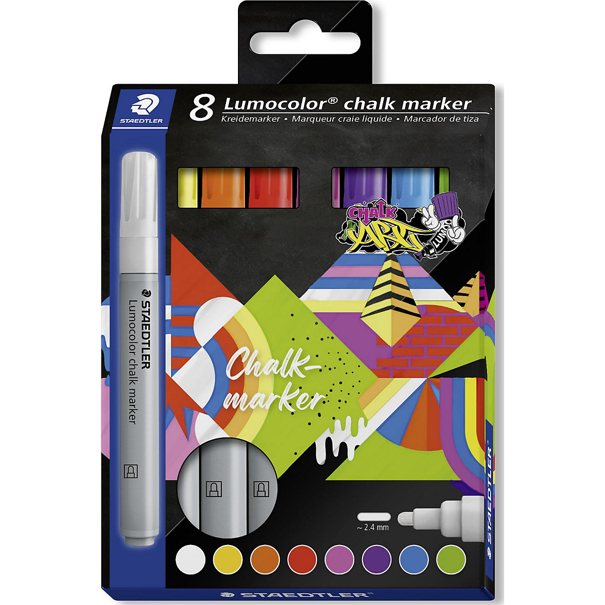 Staedtler Lumocolor® Kreidemarker 2 4 mm 8 Farben