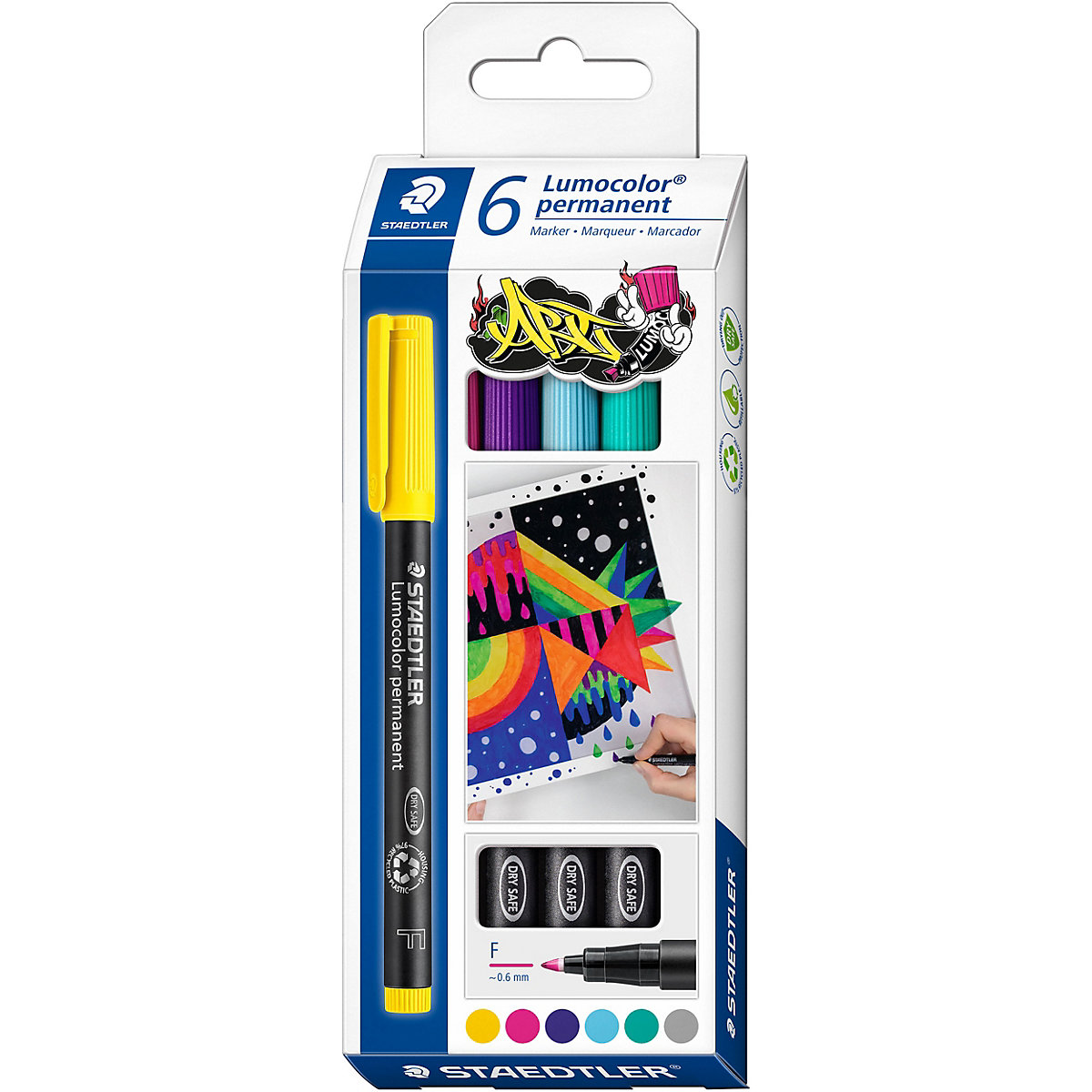 Staedtler Lumocolor® Universalstifte permanent F 6 Farben