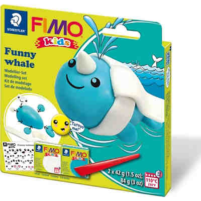 FIMO Kids Modelliermasse Set, lustige Blauwale