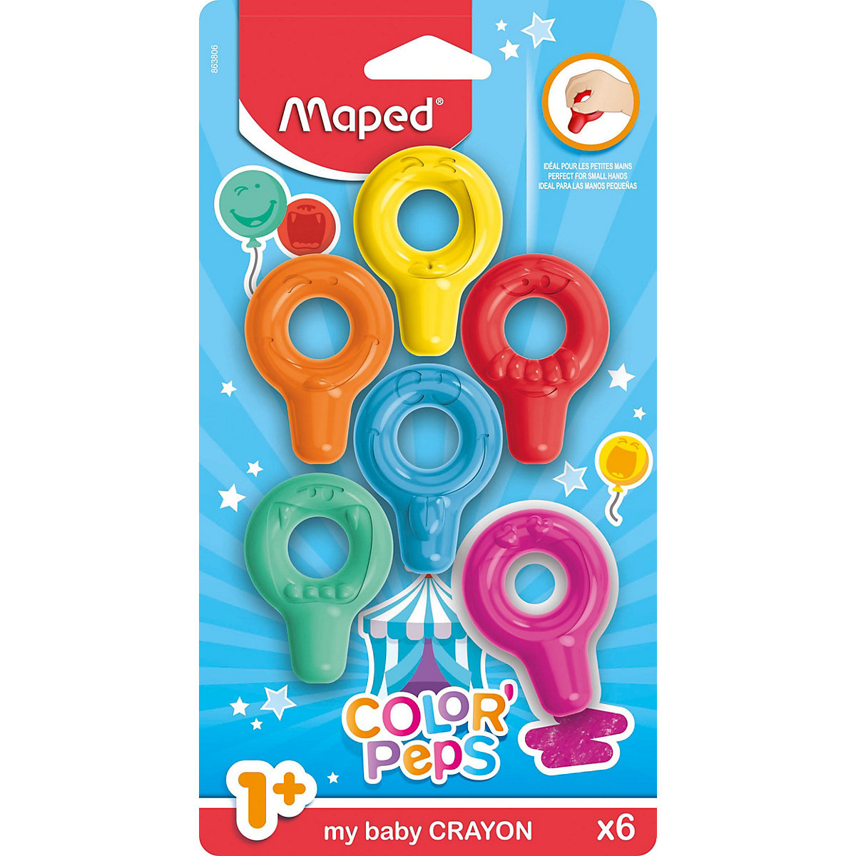 Maped Wachsmalkreide Color´Peps my baby 6 Farben