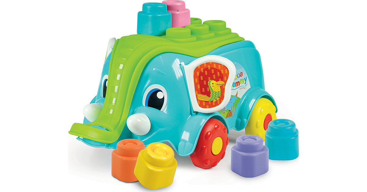 Spielzeug: Clementoni Clemmy - Baby-Elephant, Soft-Bausteine-Wagen