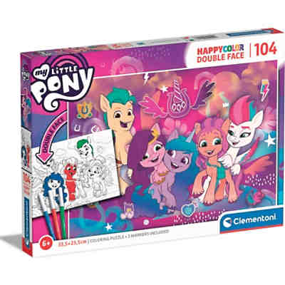 Puzzle 104 Teile, Happy Color Double Face - My little Pony