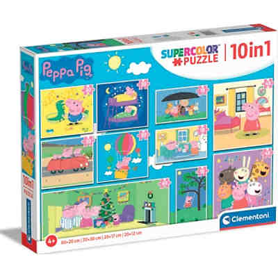 Puzzle 10 in 1 Supercolor - Peppa Pig