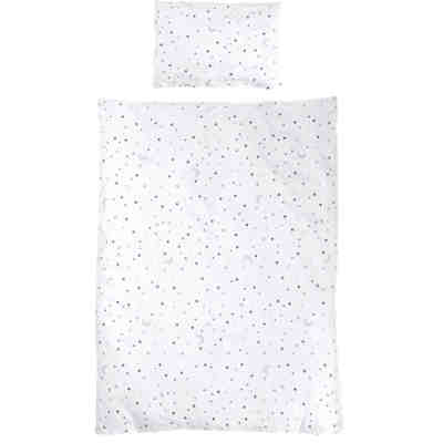 Bettwäsche 2-teilig Sternenzauber grau, 100x135 + 40x60 cm