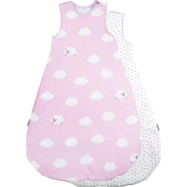 Ganzjahres-Babyschlafsack Kleine Wolke rosa, 90 cm