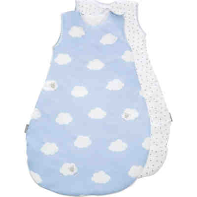 Ganzjahres-Babyschlafsack Kleine Wolke blau, 70 cm