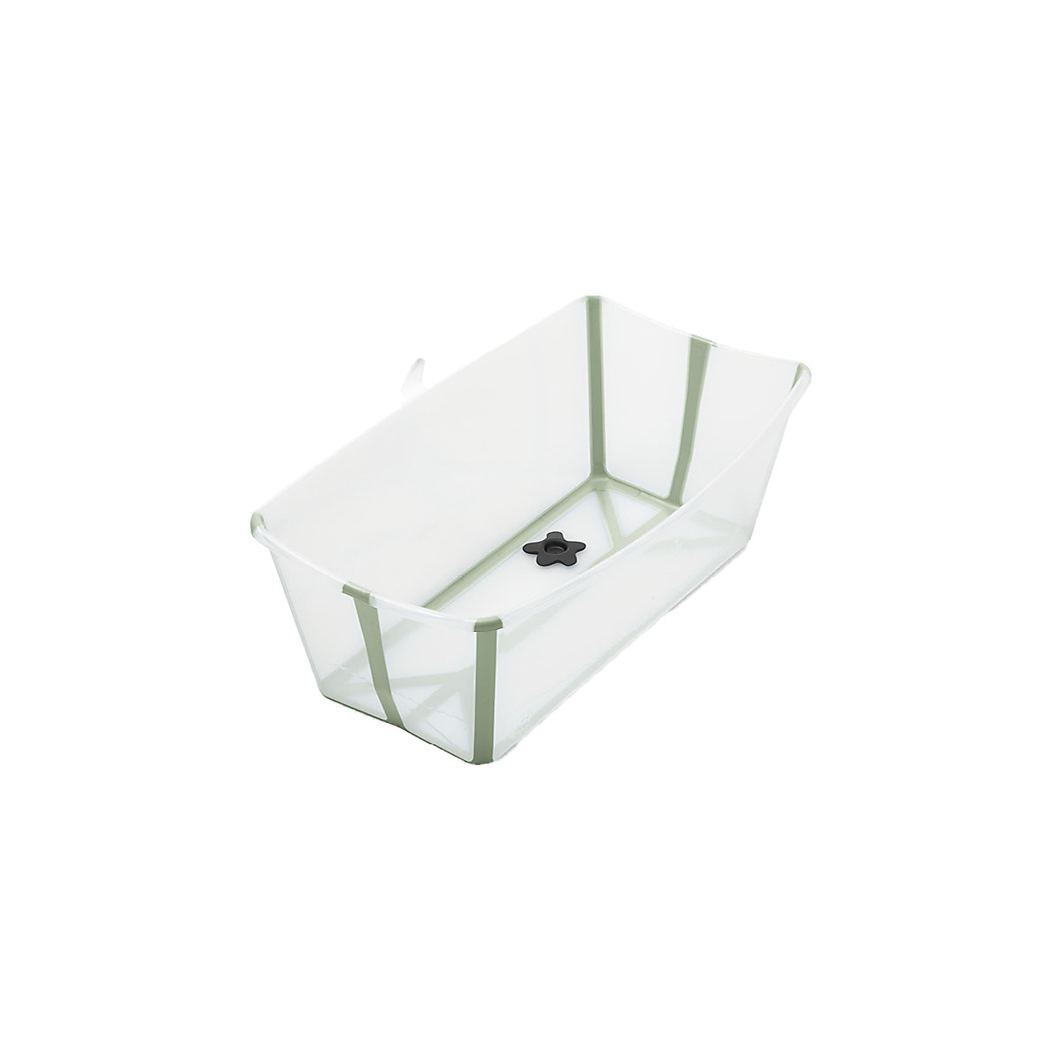 Stokke Flexi Bath® faltbare Badewanne mit hitzeempfindlichem Stöpsel V2 Transparent Green