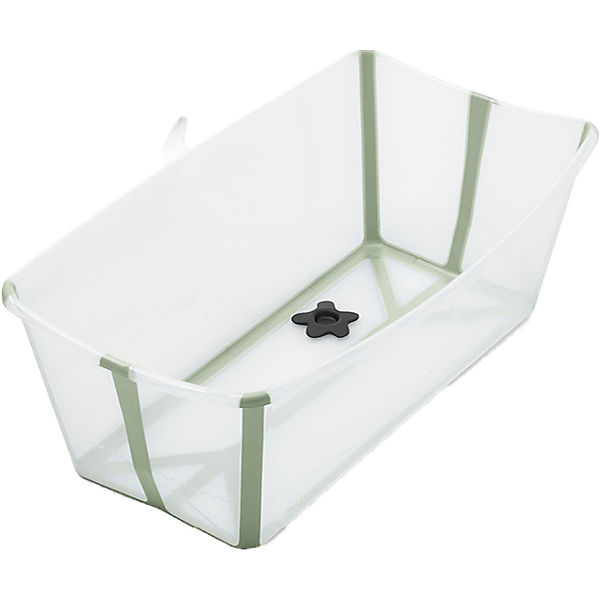 Flexi Bath® faltbare Badewanne mit hitzeempfindlichem Stöpsel, V2 Transparent Green