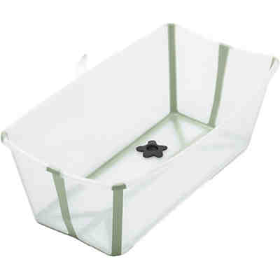 Flexi Bath® faltbare Badewanne mit hitzeempfindlichem Stöpsel, V2 Transparent Green
