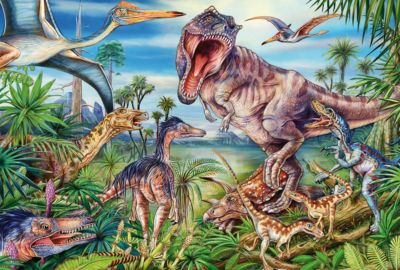 Image of Puzzle - Bei den Dinosauriern (60 Teile)
