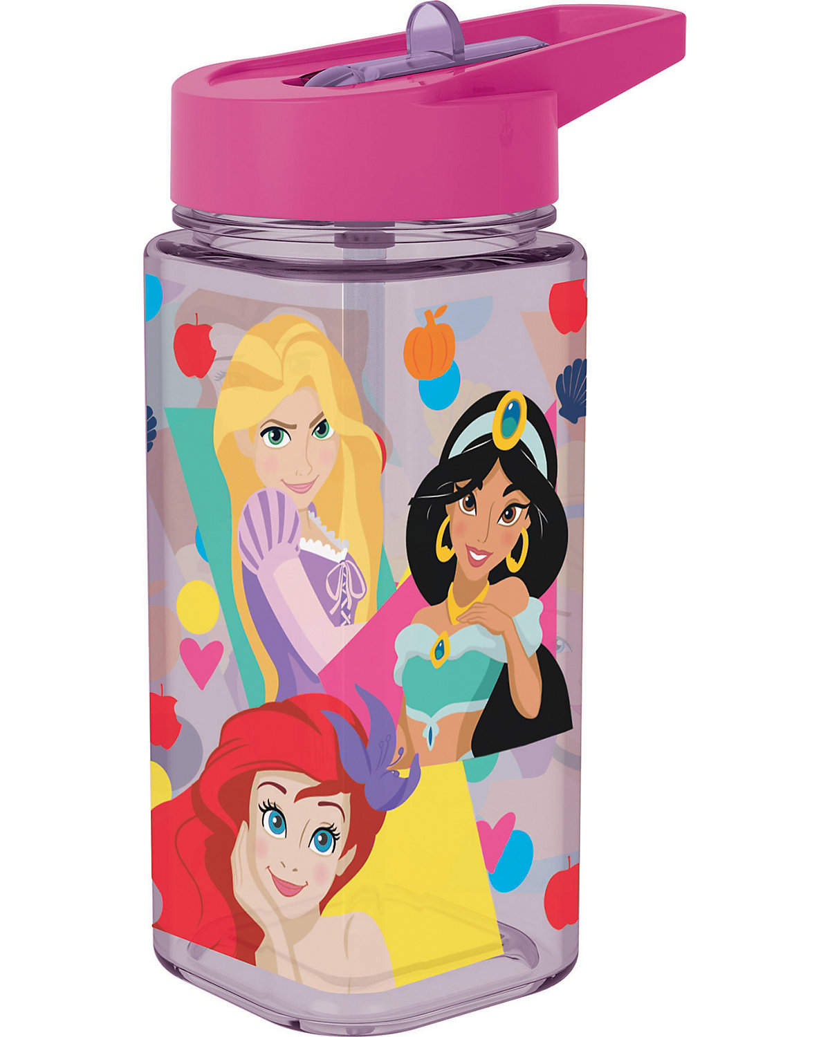 Tritan-Trinkflasche Disney Princess 530 ml inkl. Trinkhalm